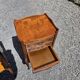 Pair of Louis XV style bedside tables in cherry wood.