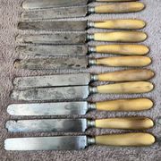 Silver-plated metal steel knives horn GO BROTHERS