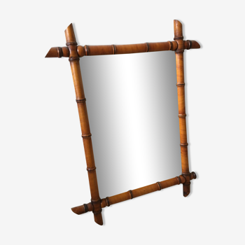Miroir en bois style bambou 64x80cm
