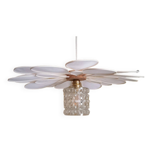 Suspension fleur pétales - lin