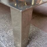 Table basse inox et céramique