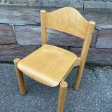 Chair school school child wood design 80 German Design signed Hiller