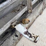 Old wooden shutter blinds