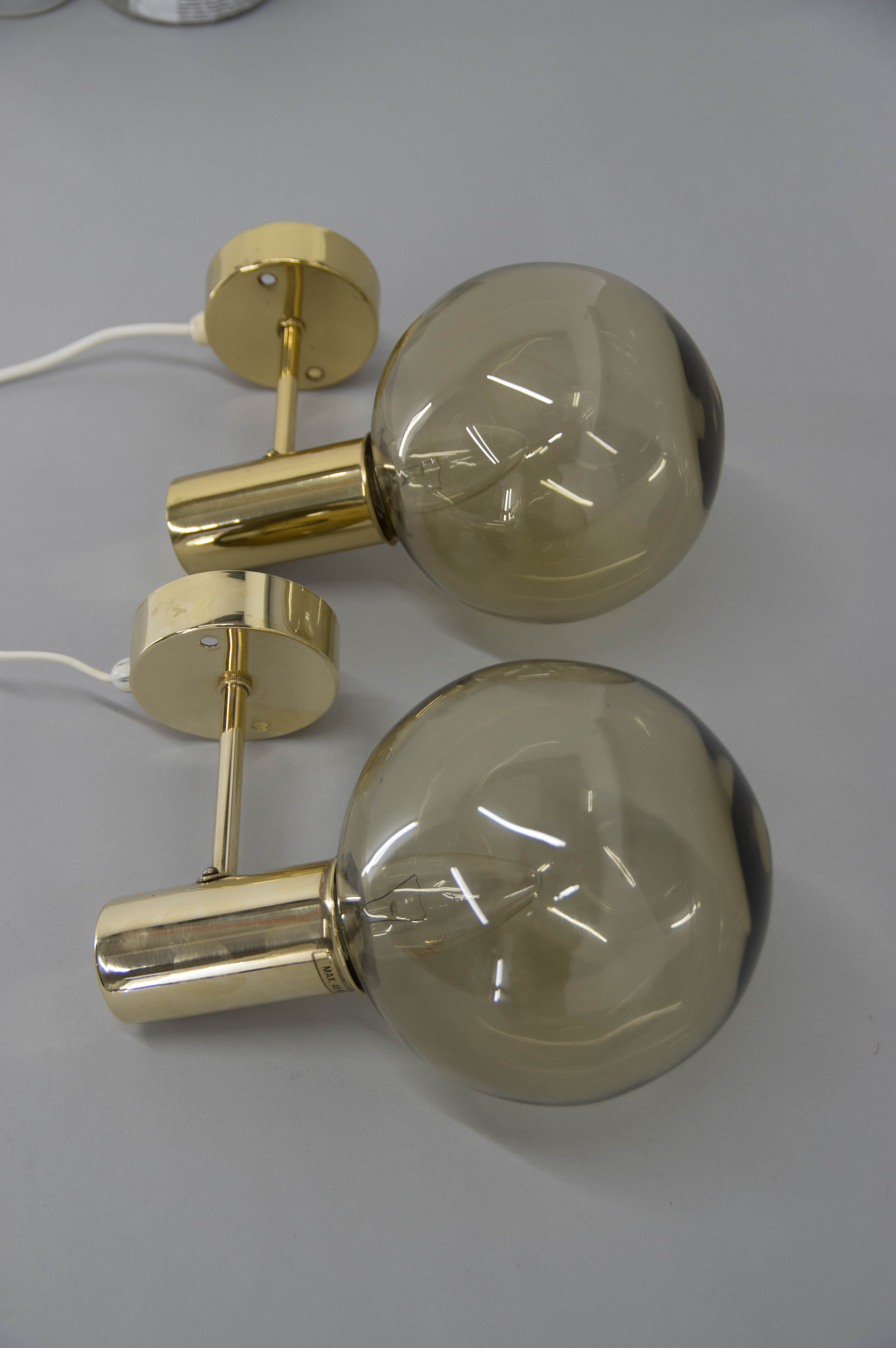 Set of Two Hans-Agne Jakobsson Wall Lamps, 1960s