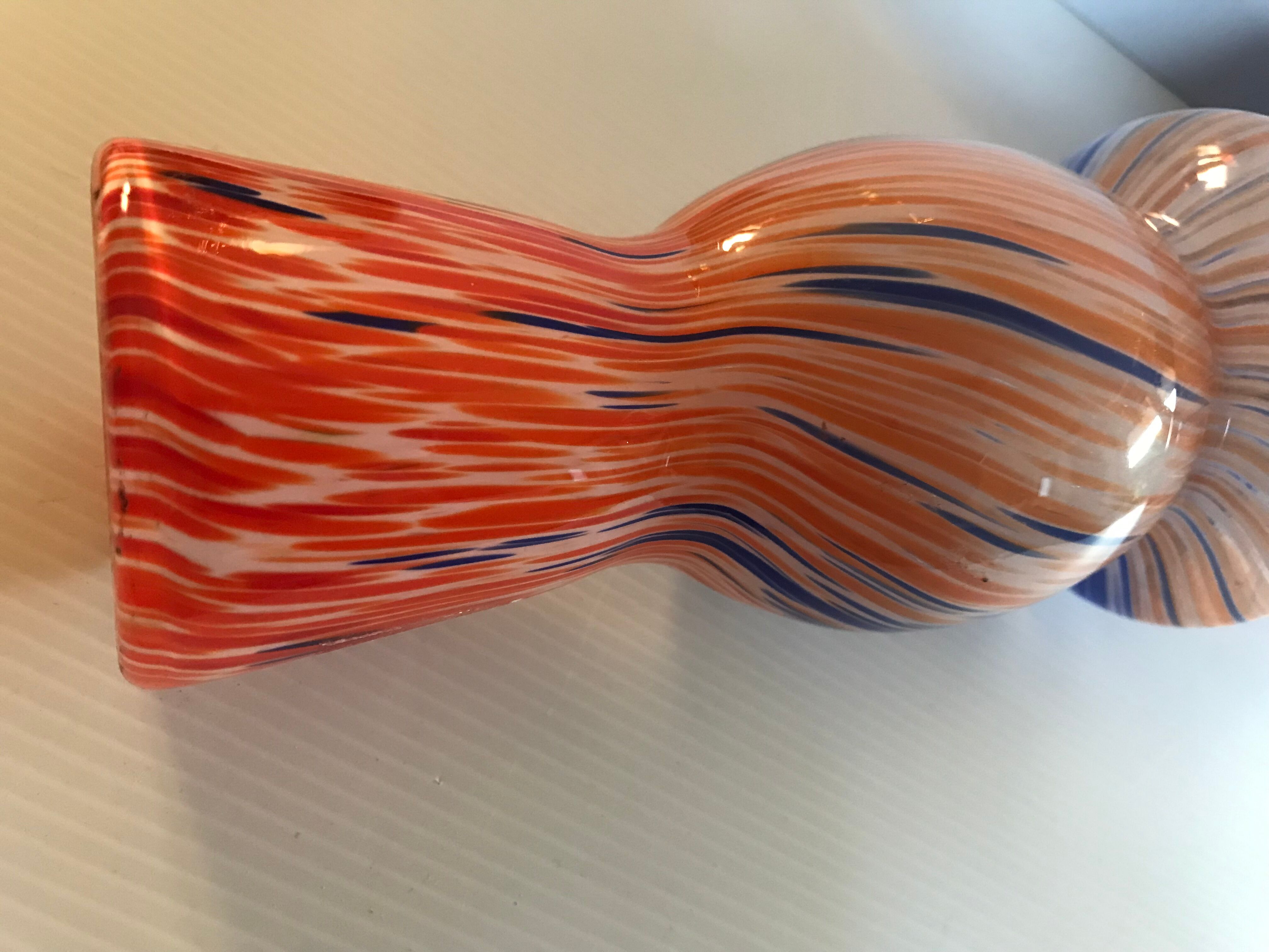 Multicolored vase Murano 46cm