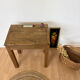 Solid oak school desk