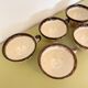 Lot of 5 vintage MBFA Pornic glazed stoneware cups - 1960s/70s