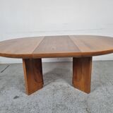 Elm dining table by Luigi Gorgoni, 80s