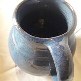 Blue ceramic glazed stoneware earthenware pitcher