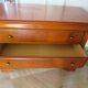 Cherry wood ogee chest of drawers - 4 drawers - 80s - long chest of drawers - Louis Philippe style