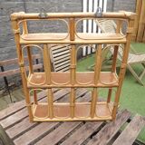 Vintage 70's rattan shelf