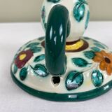 Decorated ceramic candle holder