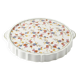 Vintage pie dish in earthenware with handles – Japanese floral pattern