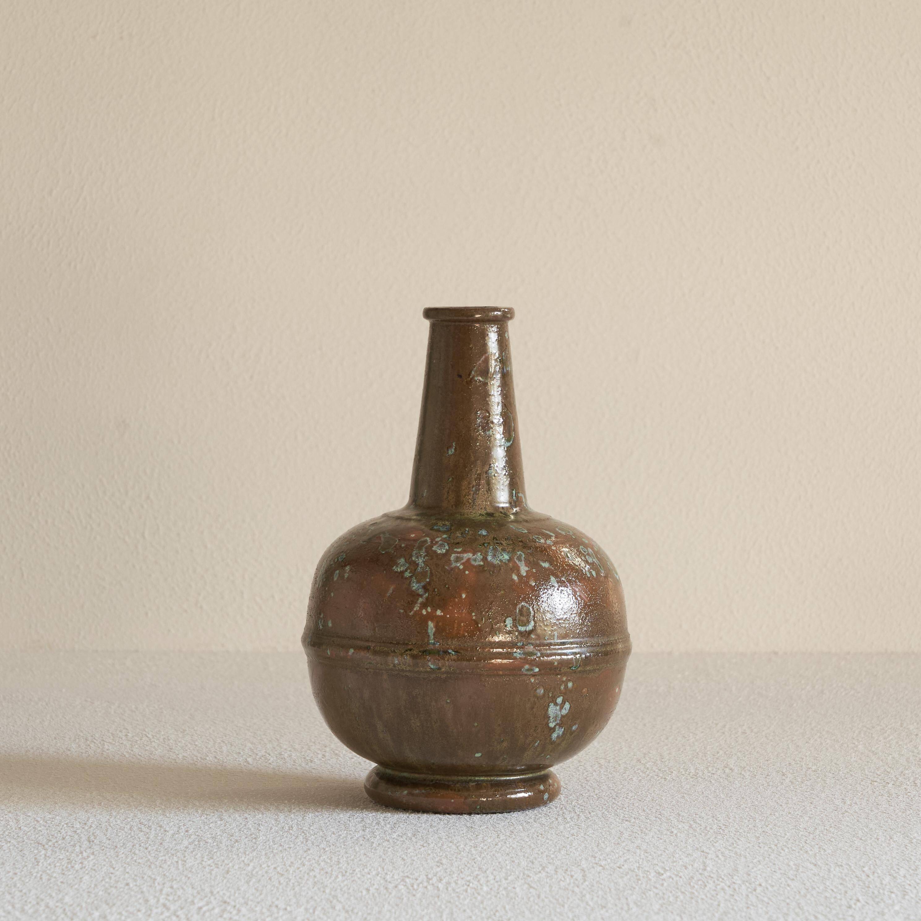 Glazed stoneware vase from the 1930s