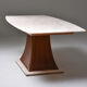 Italian Art Deco Dining Table with Marble Top Japan Inspired - 1940's