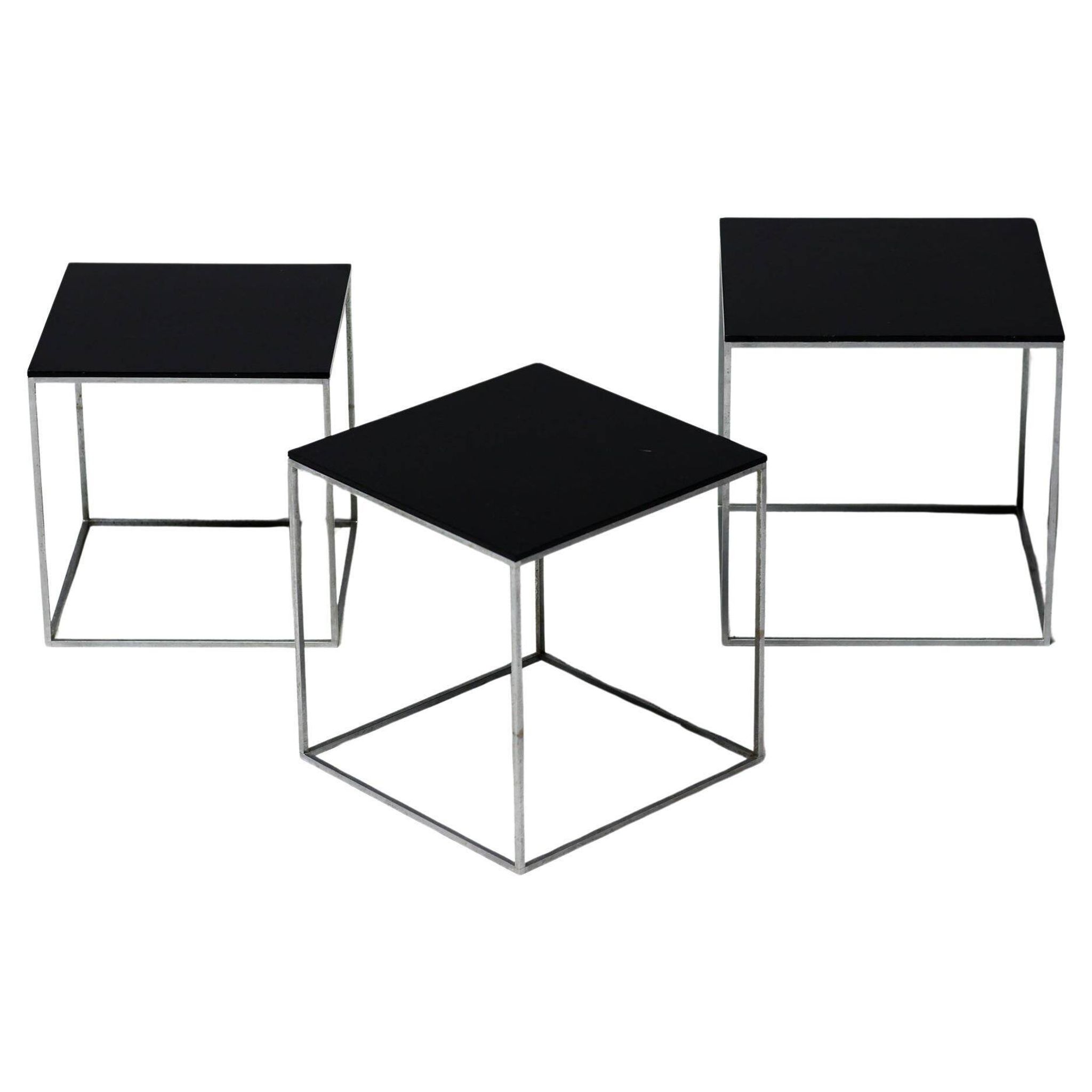 PK71 nesting tables by Poul Kjærholm for E. Kold Christensen, early production from 1960.