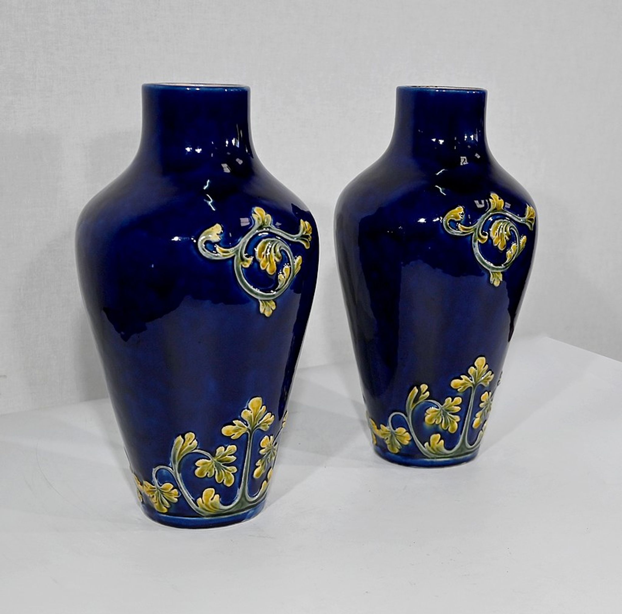 Paire de vases en céramique, art nouveau - 1900