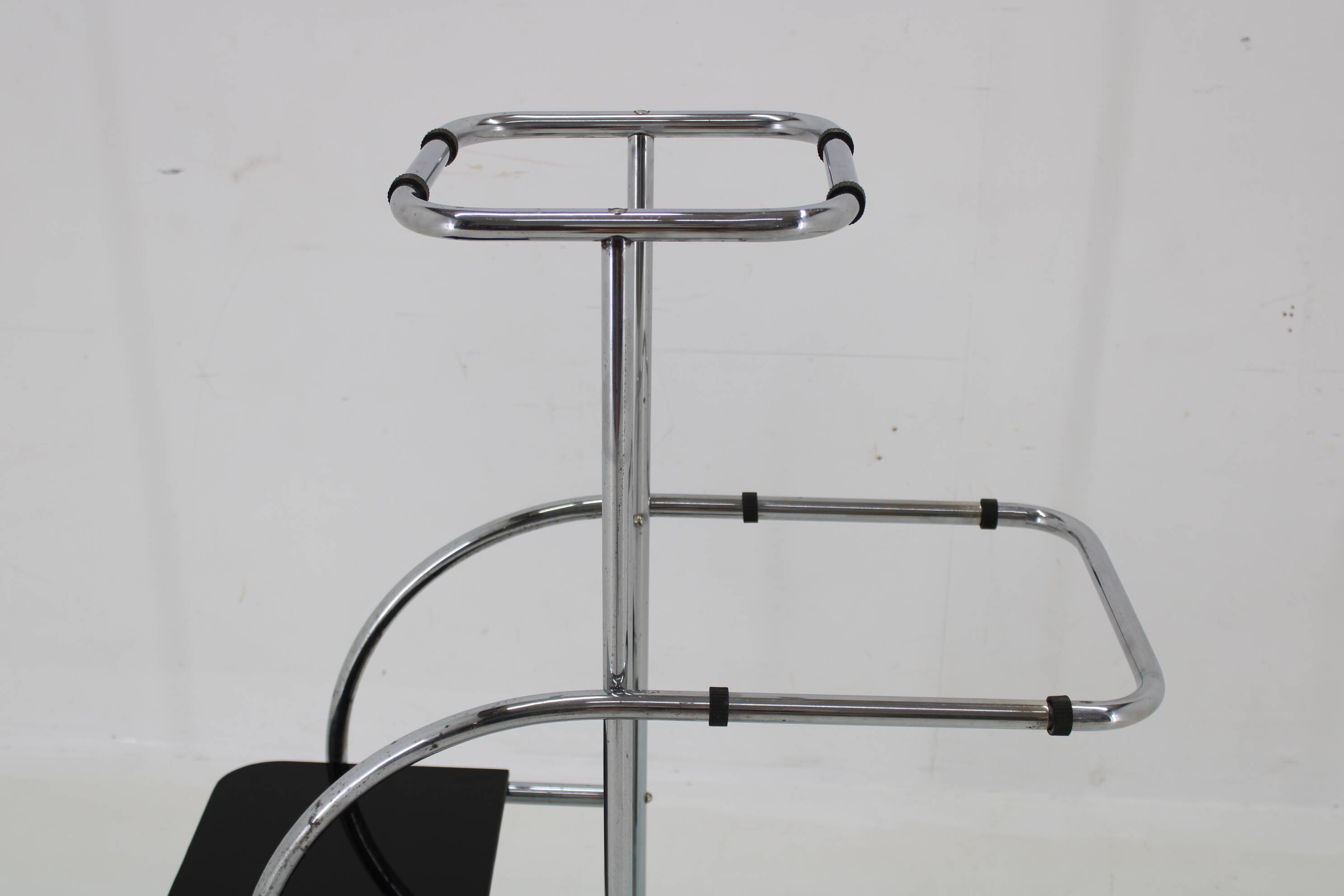 1930s Bauhaus Flower Stand with Glass, Czechoslovakia