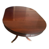 Round mahogany dining table