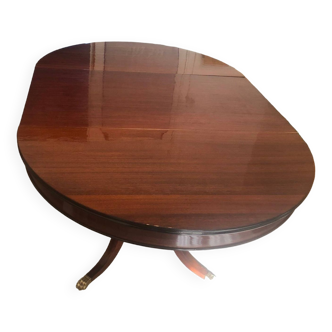 Round mahogany dining table