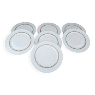 Set of 7 Limoges porcelain dinner plates from Maison Charles Ahrenfeldt