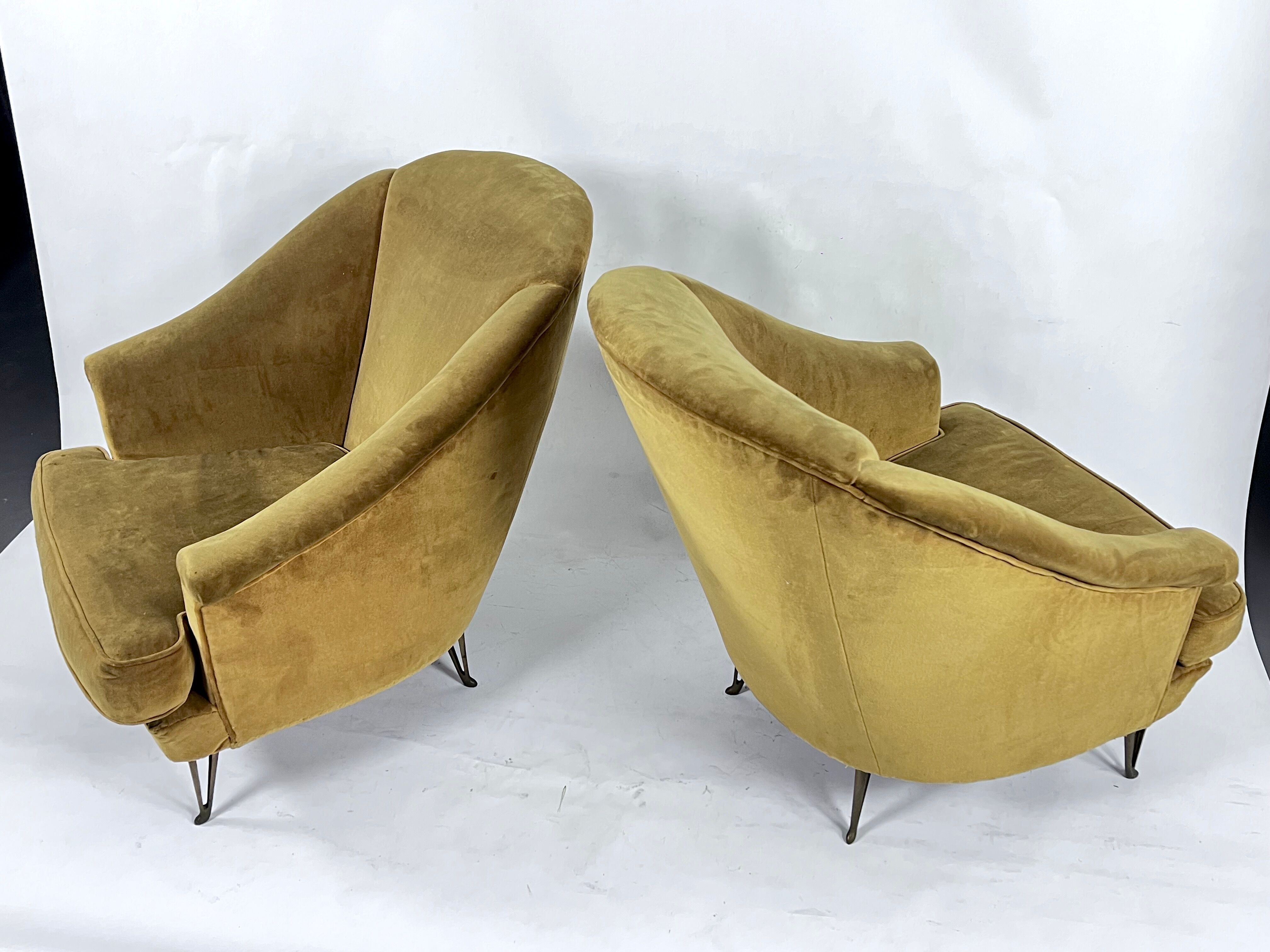 Isa Bergamo, armchairs, Italy 1950s