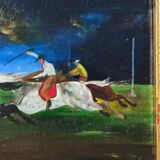 Tableau courses de chevaux XIX