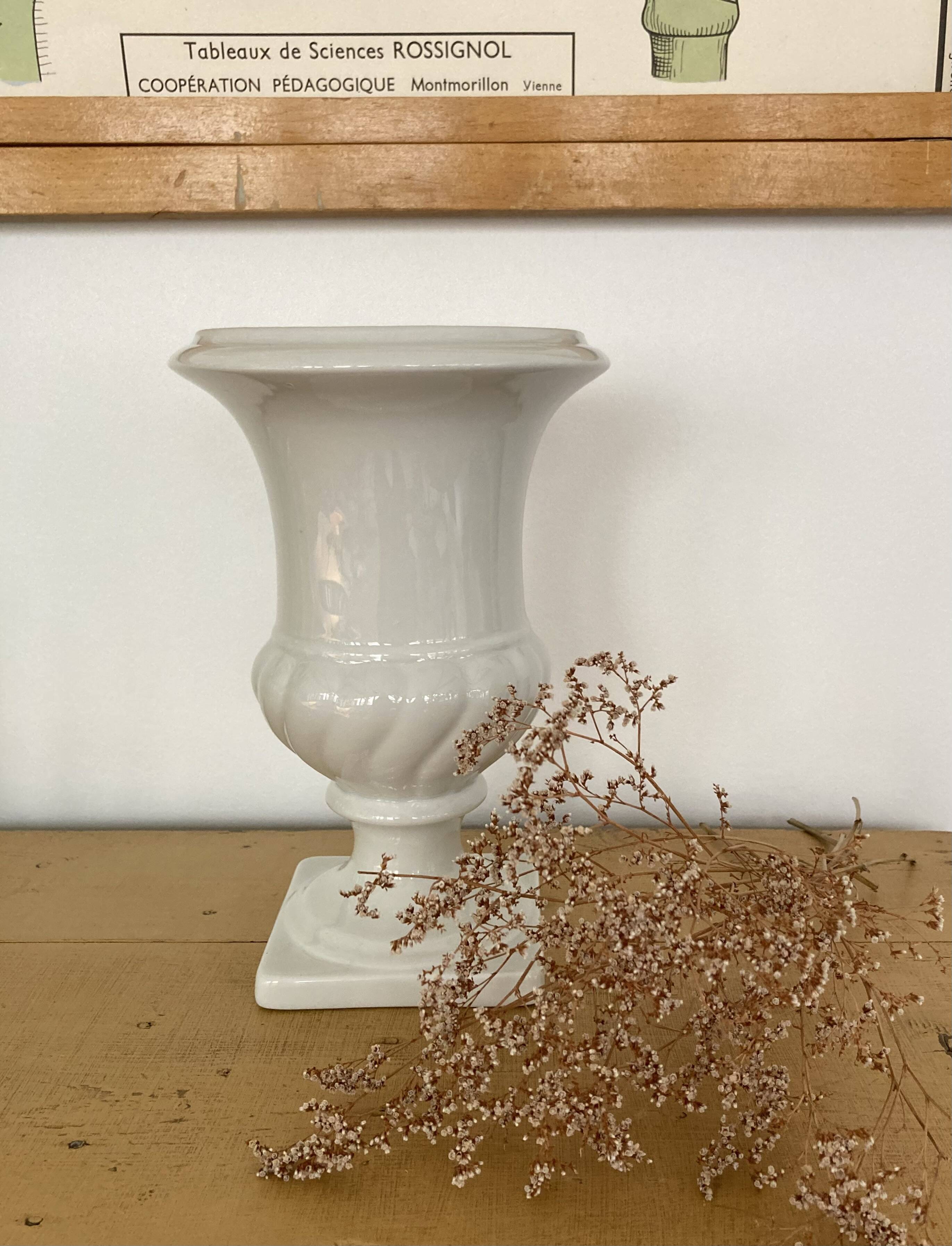 Vase Médicis porcelaine Limoges H23cm