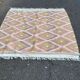 Tapis tissé laine et jute multicolore 140x200