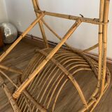 Fauteuil coquille en rotin