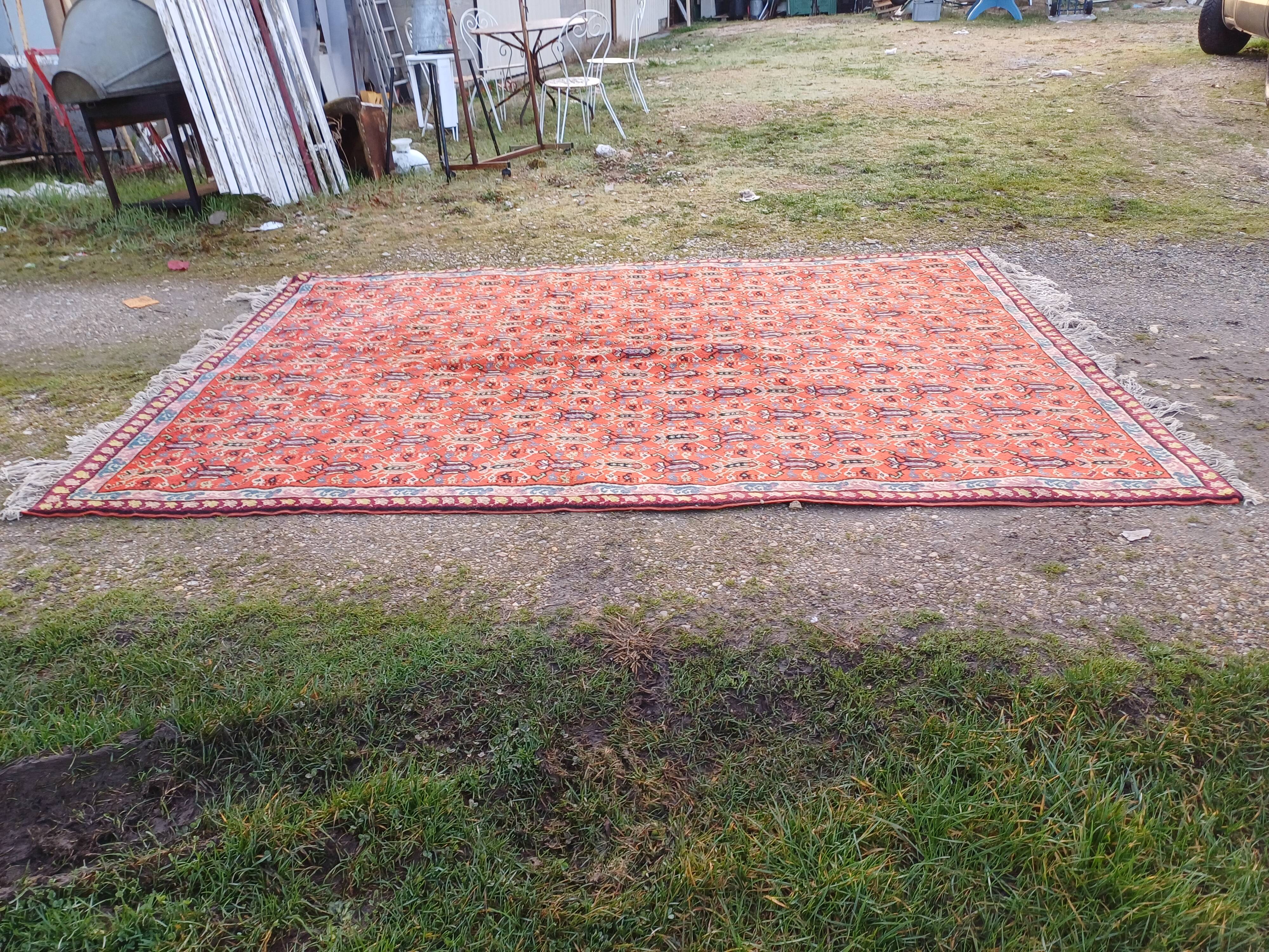 Moroccan hand-knotted wool rug