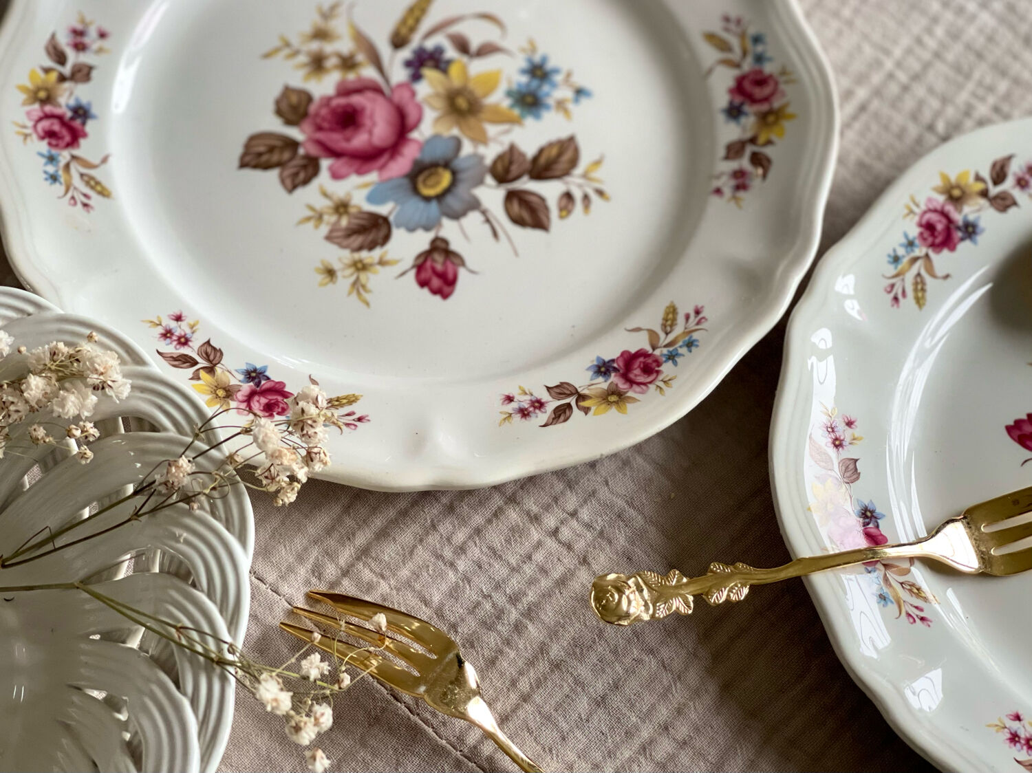 5 dessert plates Orchies Moulin des Loups