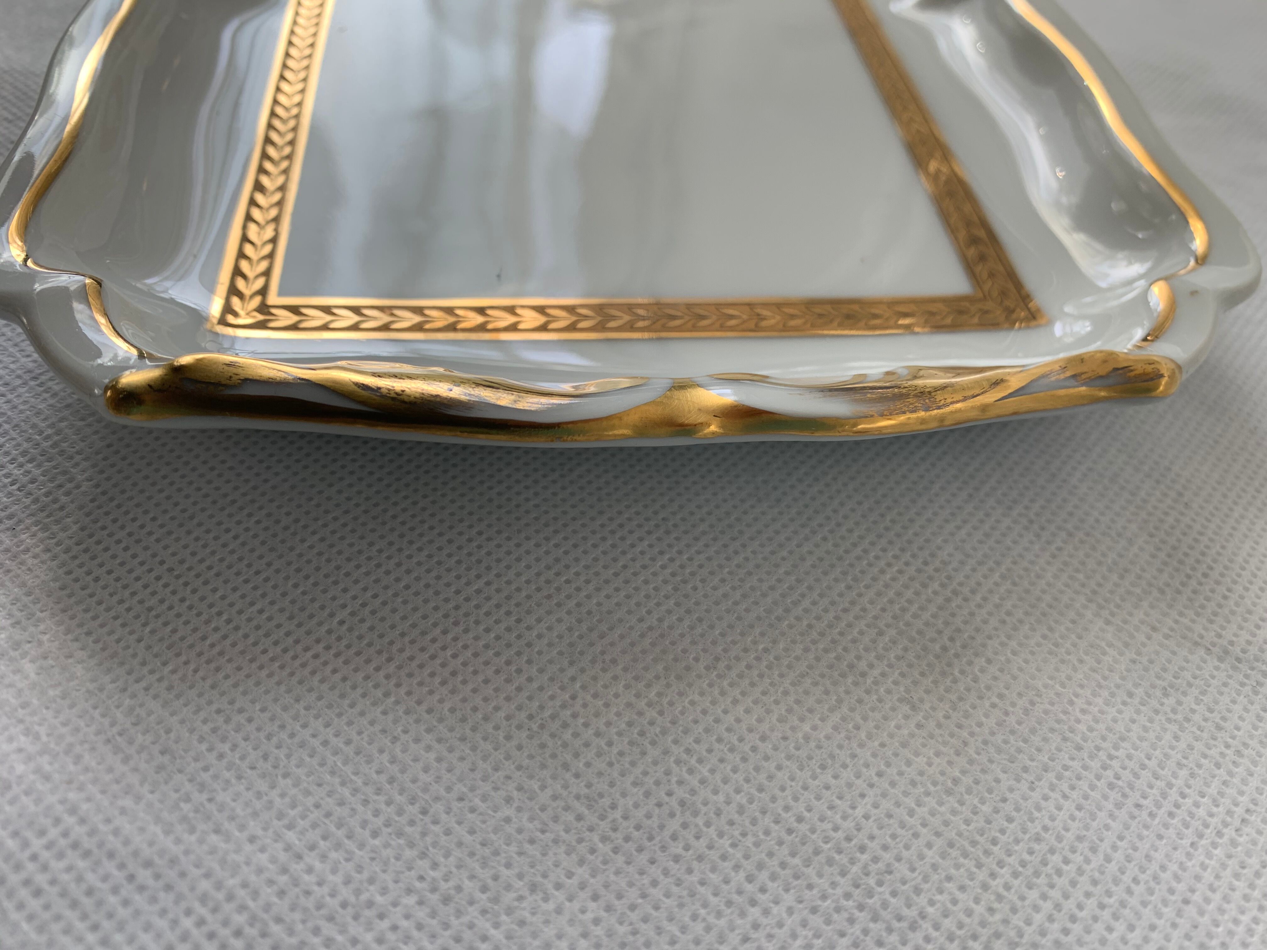 Ancient Royal Factory of Limoges Gold Porcelain Cake