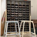 Pair of industrial workshop stools