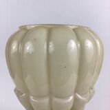 Tulip lamp in opaline and wrought iron art deco