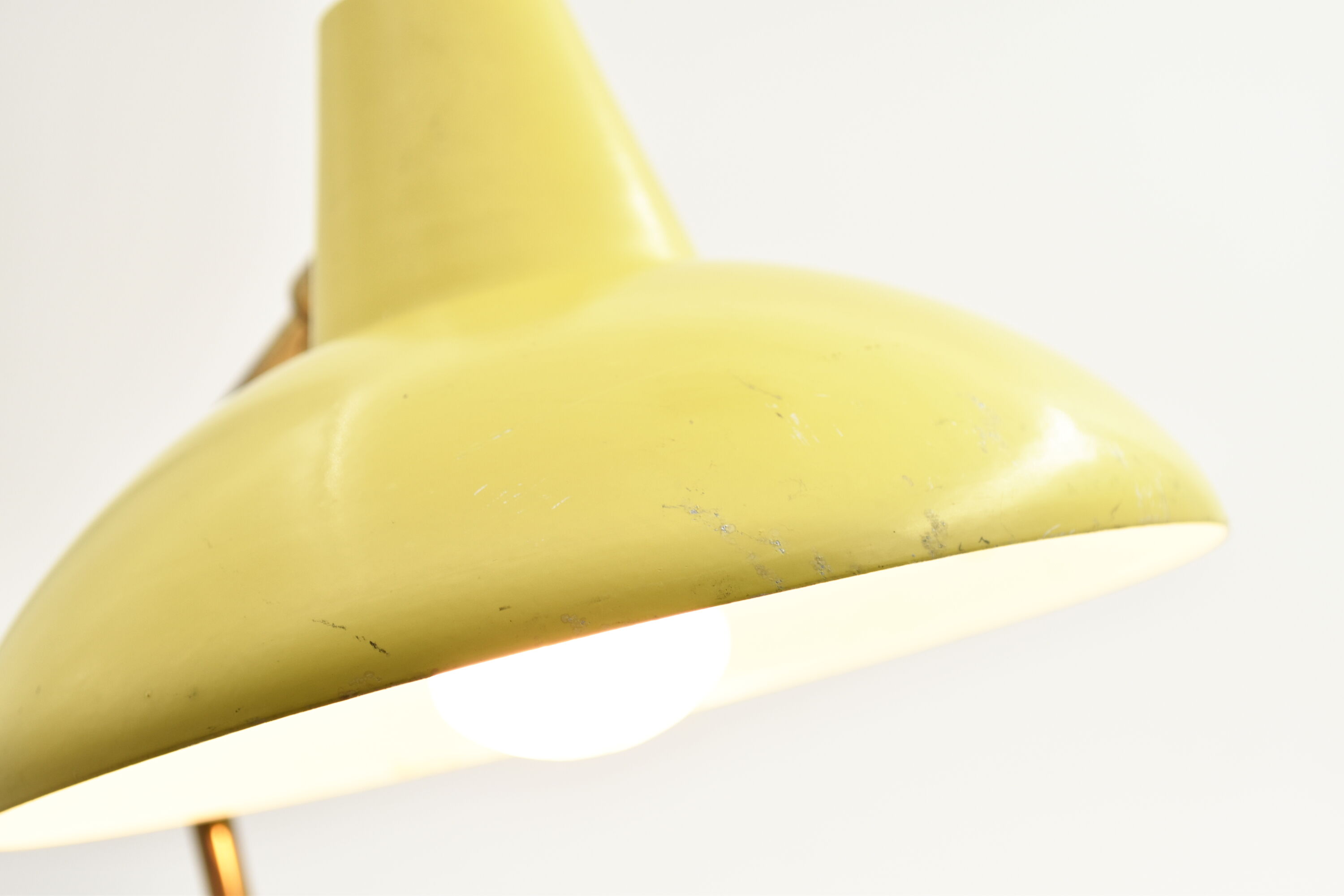 Lemon yellow vintage desk lamp