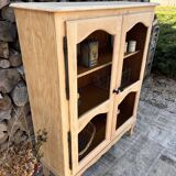 Refurbished solid wood display cabinet/sideboard