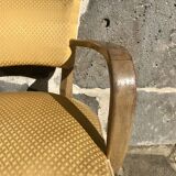 Paire de fauteuils bridge jaunes