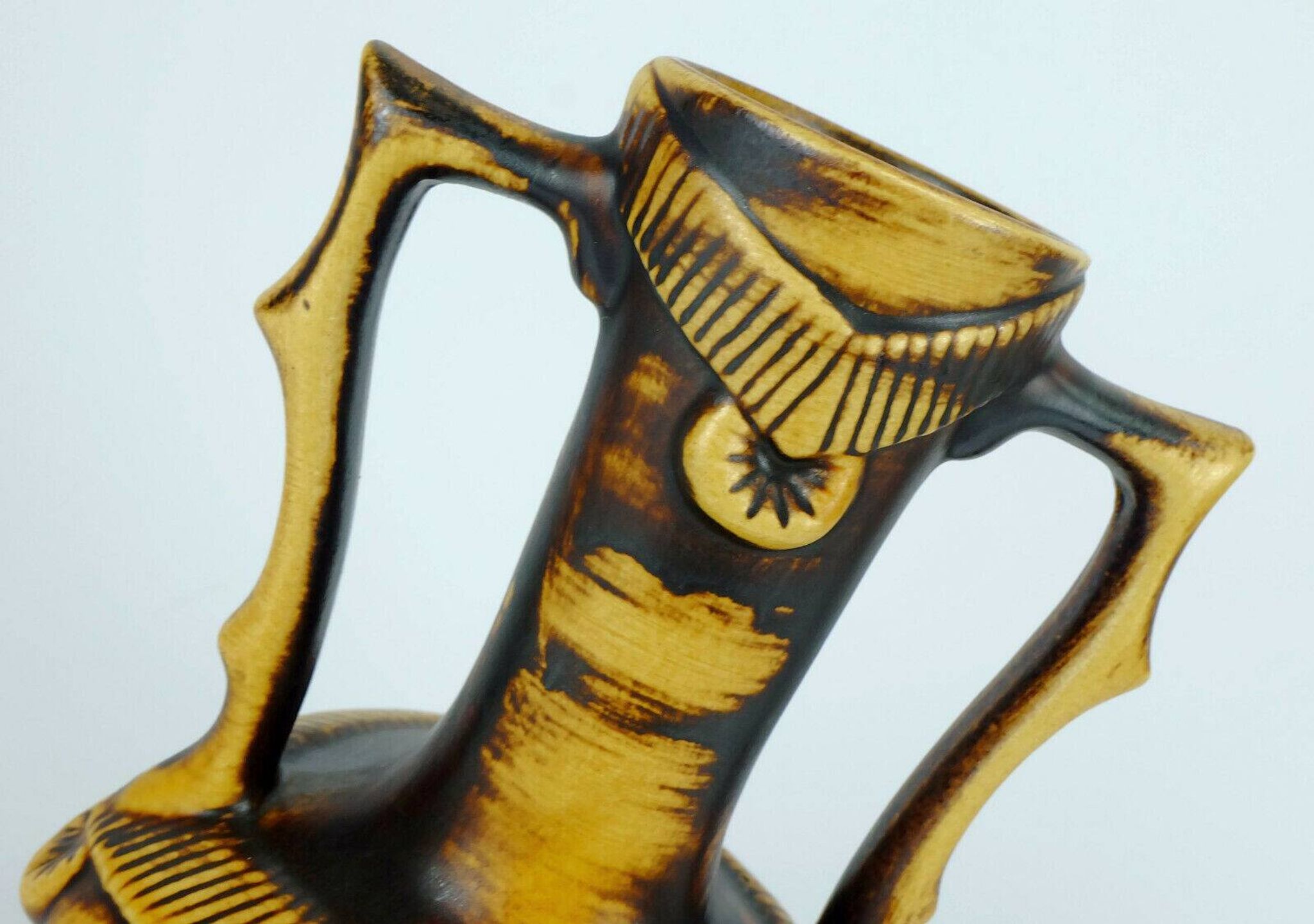Jasba mid century double handle vase model 1350/25 with outstanding shape