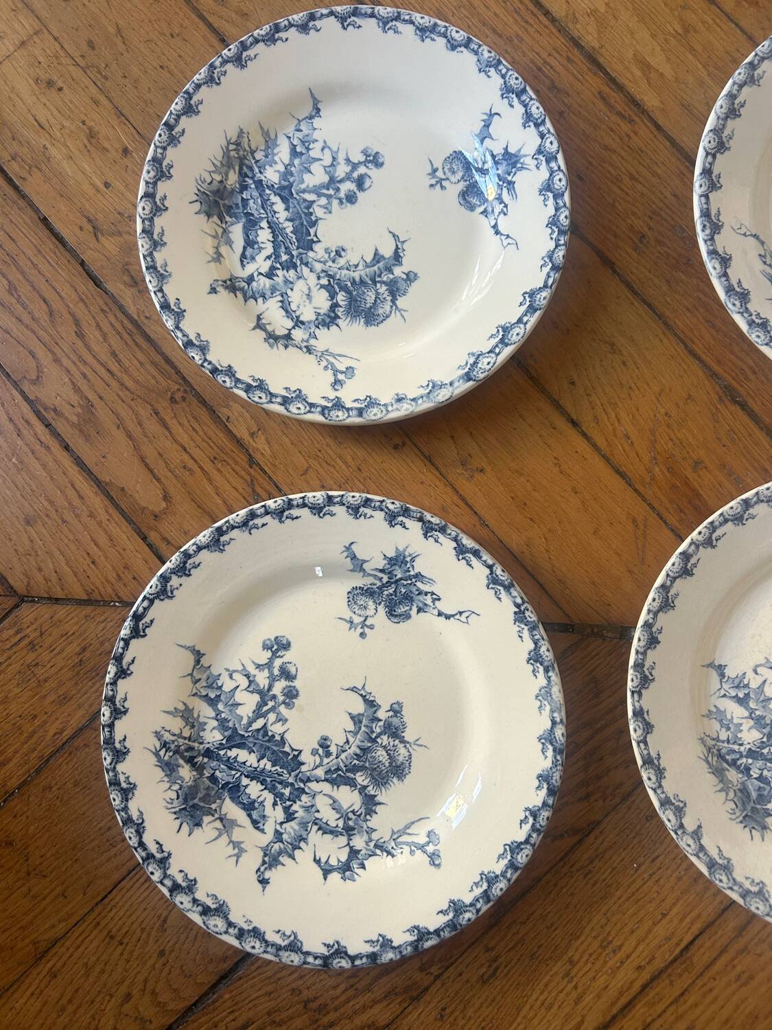 6 thistle plates Gien