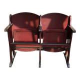 Folding seat two folding chairs from an old theatre