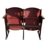 Strapontin deux chaises pliantes d'ancien théâtre