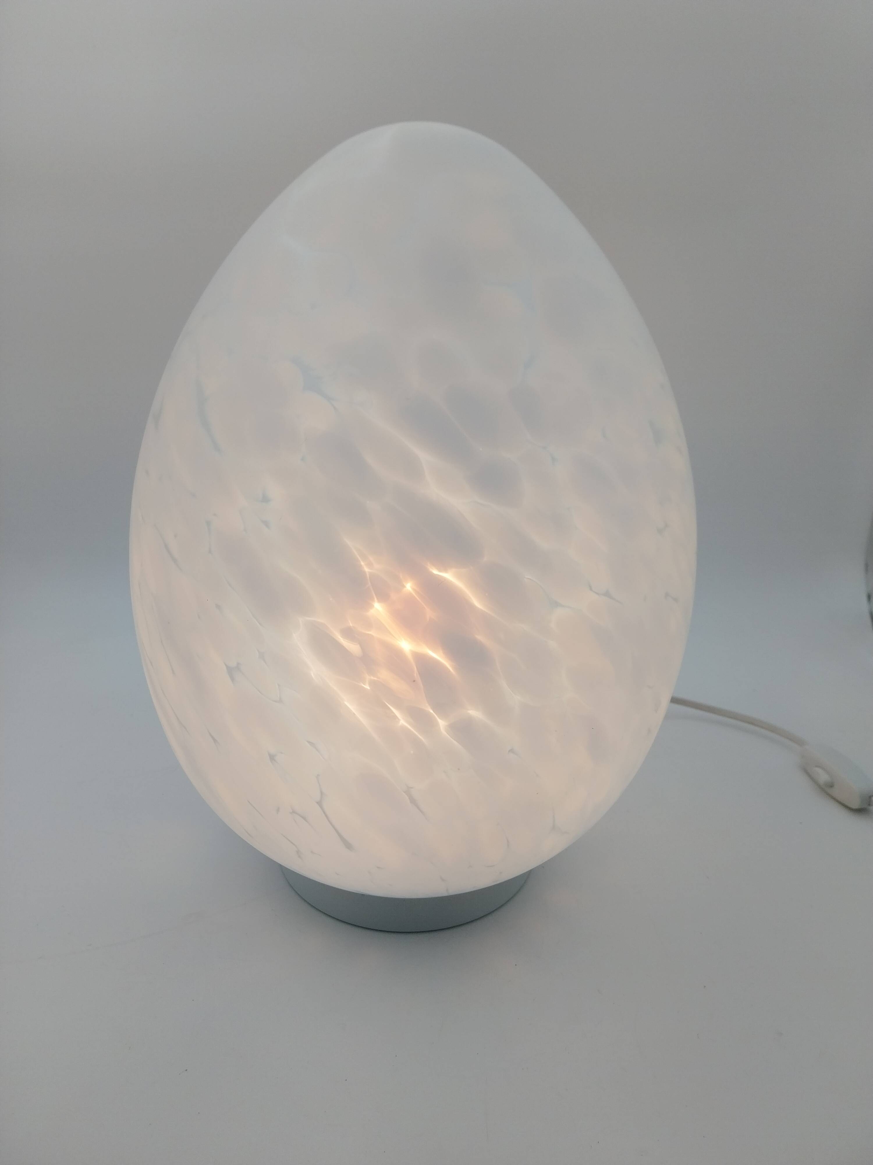 Vianne Domec blue glass egg lamp