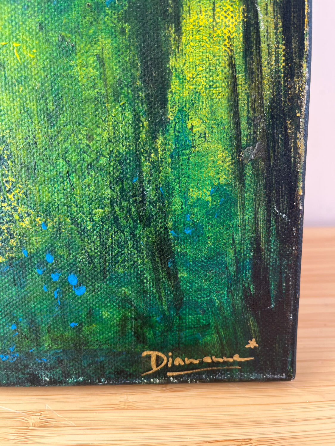 Modern abstract, "World of Depths", signed Diamanne 2009