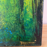 Modern abstract, "World of Depths", signed Diamanne 2009