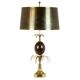 Bronze and resin egg lamp signed Maison Charles, 1970s.
