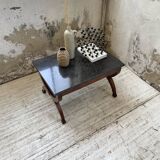 Empire style marble and mahogany coffee table