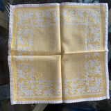 Set of 6 monogrammed damask tea towels