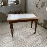 Walnut and marble bistro table 1890