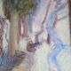 Pastel - Christine Delessert - 72 x 53 cm - sous-bois bleu